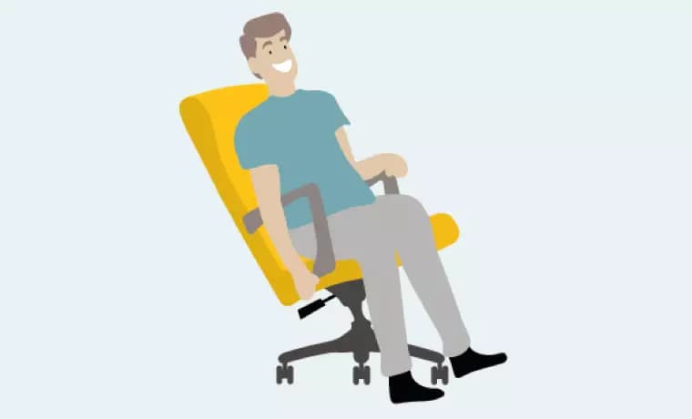 Bürostuhl einstellen am Drehknopf