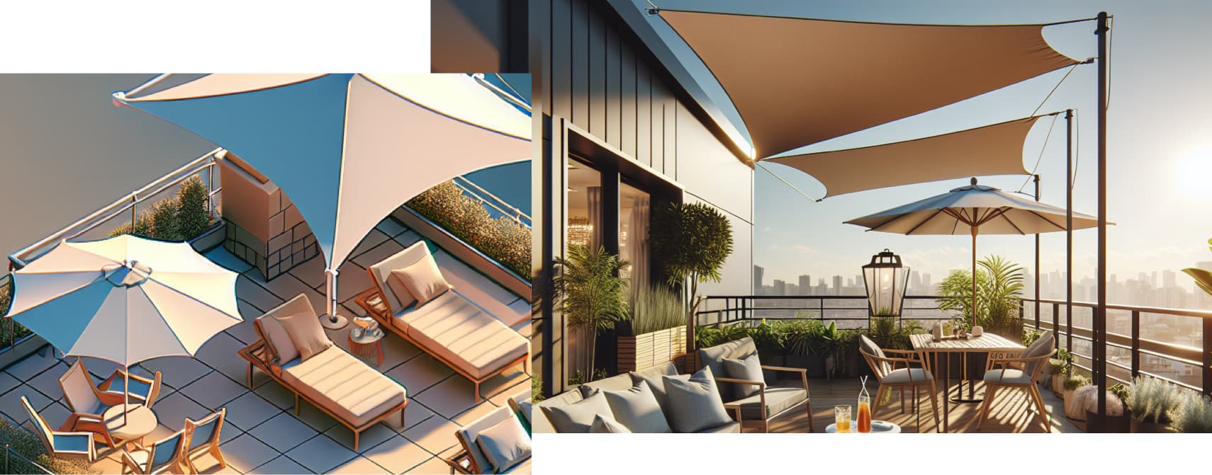 Sonnenschutz für die Dachterrasse