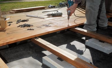 Gartenhaus Unterkonstruktion