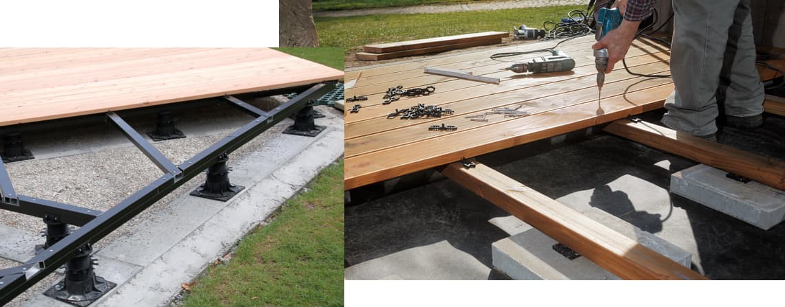 Gartenhaus Unterkonstruktion