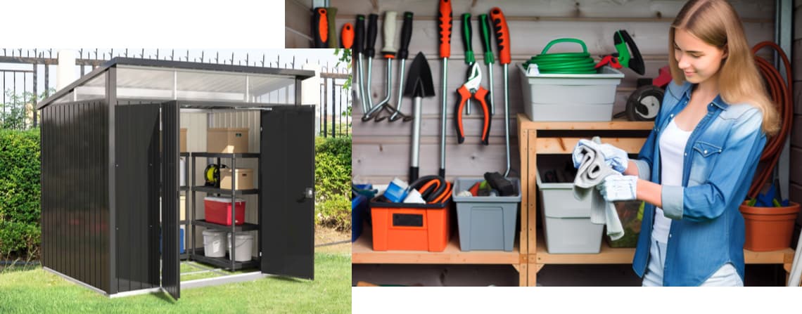 Geräteschuppen einrichten