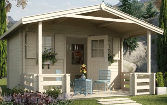 Gartenhäuser mit Terrasse