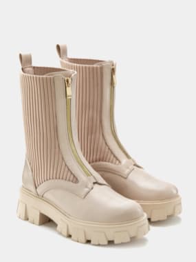 Beige Stiefel