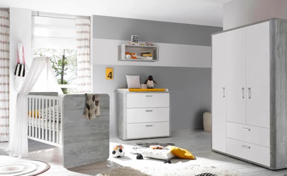 Graue Babyzimmer Möbel