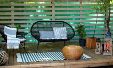 Wandgestaltung für Terrasse & Balkon