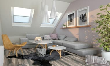 Wandgestaltung bei Dachschrägen