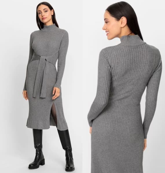 Graue Strickkleider