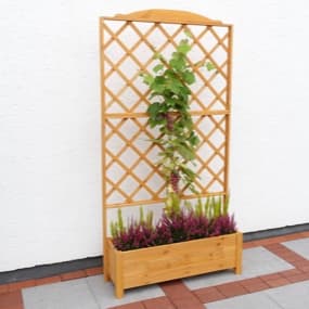 Pflanzkasten mit Rankgitter