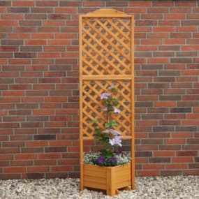 Pflanzkasten mit Rankgitter