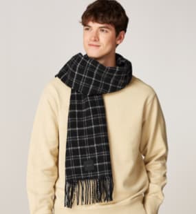 Herrenschals schwarz