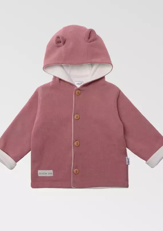 Rosa Baby Jacke mit Kapuze für Mädchen