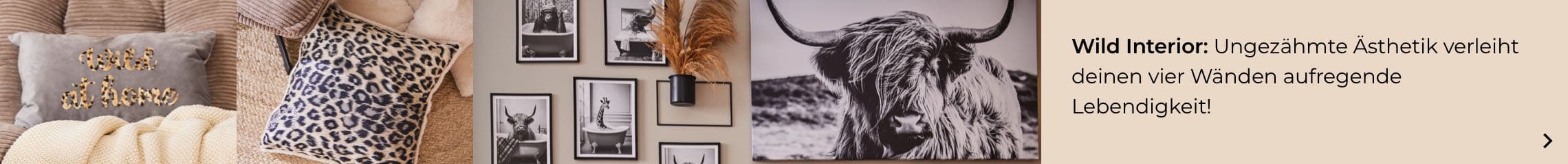 Wild Interior: Ungezähmte Ästhetik verleiht deinen vier Wänden aufregende Lebendigkeit! - Kissen und Bilder mit Tiermotiven