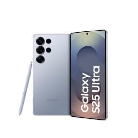 Samsung Galaxy S25 Ultra – silbernes Smartphone mit S Pen und vier Kameralinsen auf der Rückseite