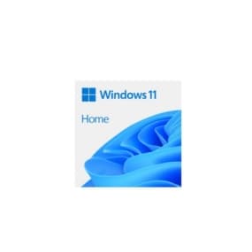 Windows 11 Home – Verpackung mit blauem Muster und Windows-Logo