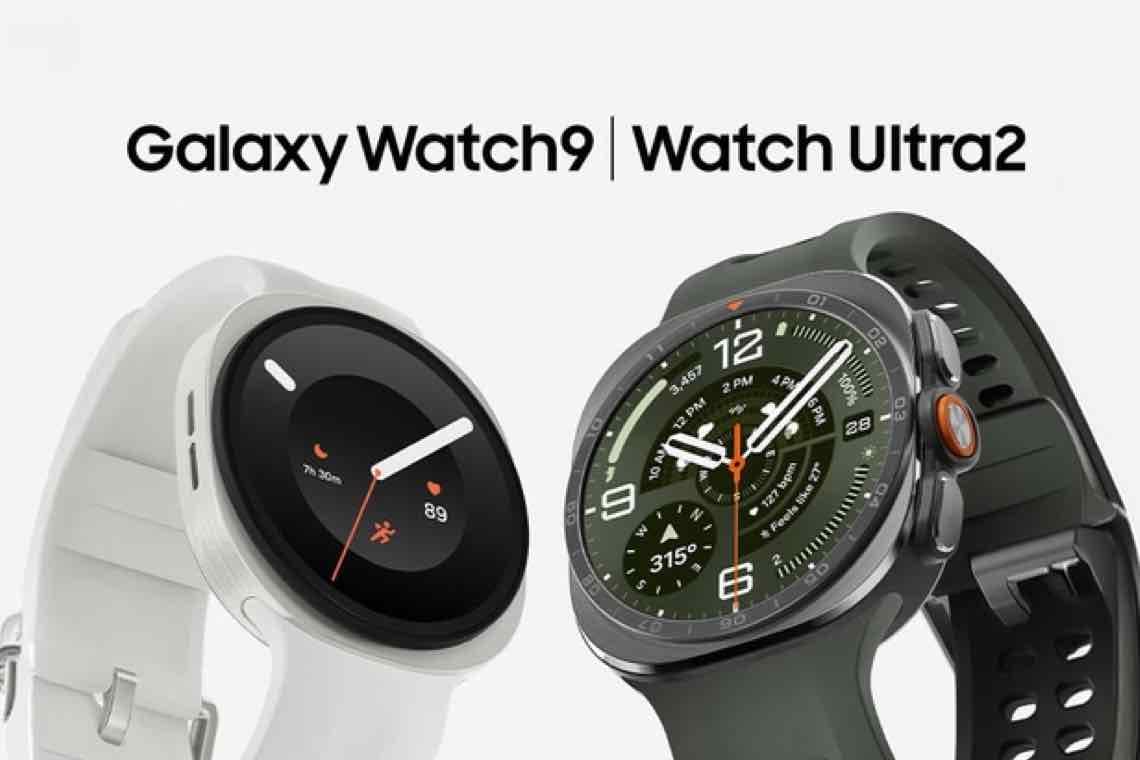 Galaxy Watch9 und Watch Ultra2 – zwei Smartwatches nebeneinander mit unterschiedlichen runden Zifferblättern