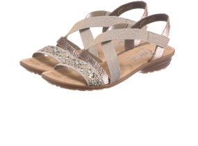 Metallicfarbene Sandalen