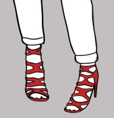 Schuhe für Frauen mit breiten Schultern