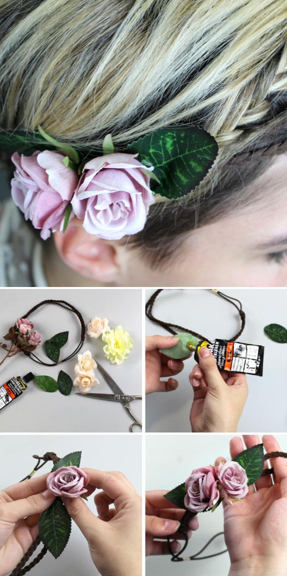 DIY Haarband mit Blumen
