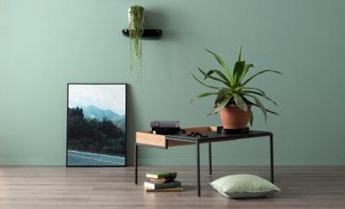 Wohnzimmer grün