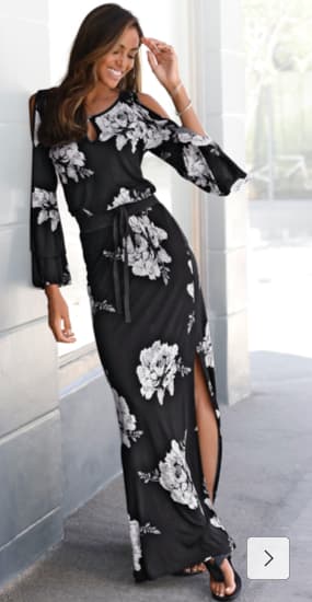 Maxikleid mit Beinschlitz