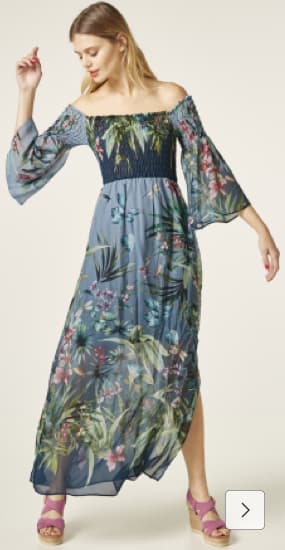 Maxikleid mit Beinschlitz