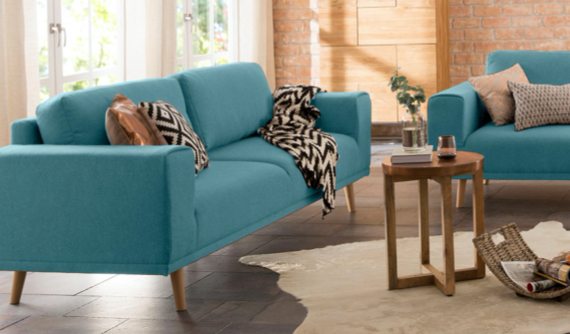 Blaue Sofas