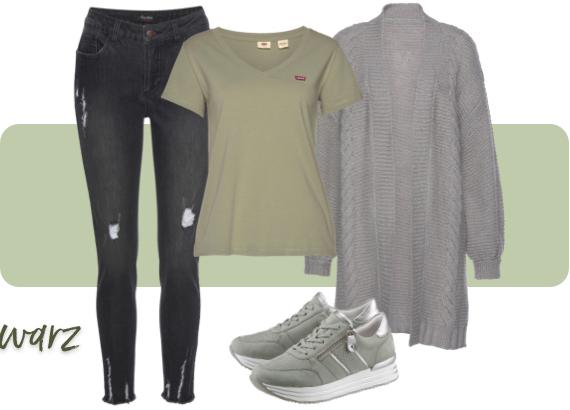 Khaki und Schwarz kombinieren