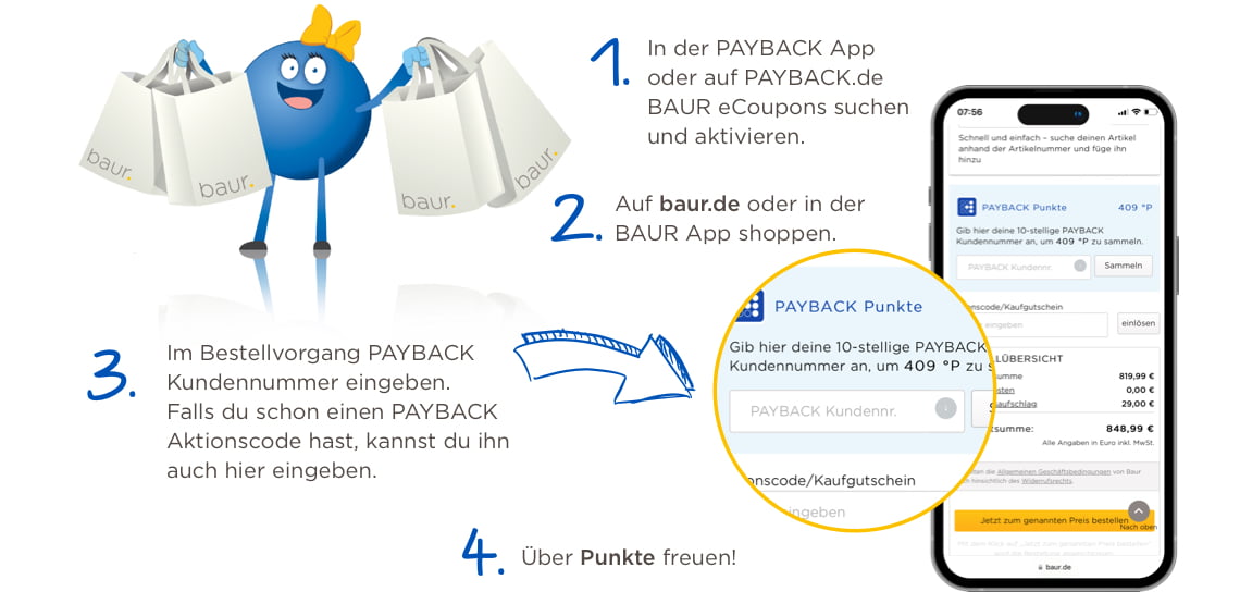 Wie Kann Ich Bei Otto Payback Punkte Sammeln PAYBACK Punkte sammeln mit jeder Bestellung | BAUR